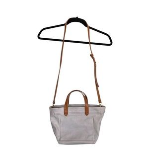 Flawed NWT Madewell Canvas Transport Small Zip-Top Transport Tote Purse Bag